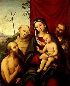 The Holy Family with Saints a Lorenzo Costa