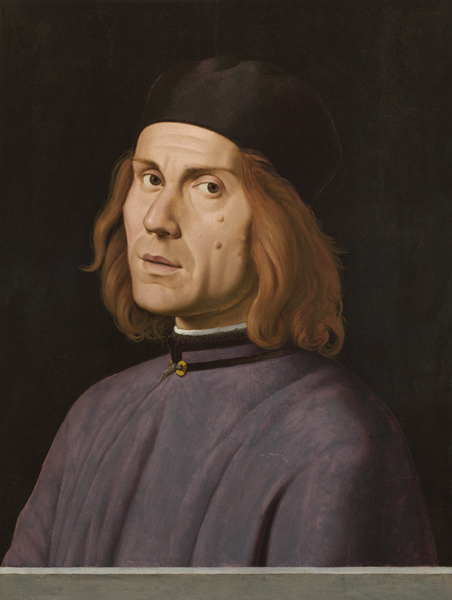 Portrait of Battista Fiera a Lorenzo Costa