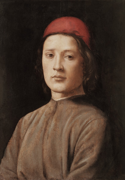 Portrait of a Young Man with a Red Cap a Lorenzo di Credi