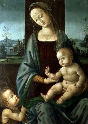 Madonna and Child with the Infant St. John the Baptist a Lorenzo di Credi