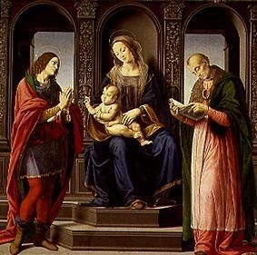 The Madonna with the hll.Julian and Nikolaus of Myra. a Lorenzo di Credi