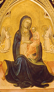 Maria mit dem Kind und Engeln (Madonna der Demut) a Lorenzo di Monaco