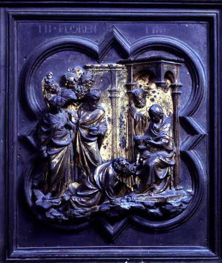 The Adoration of the Magi, third panel of the North Doors of the Baptistery of San Giovanni a Lorenzo  Ghiberti