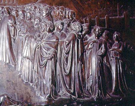 The Shrine of St. Zenobius, detail of crowd a Lorenzo  Ghiberti