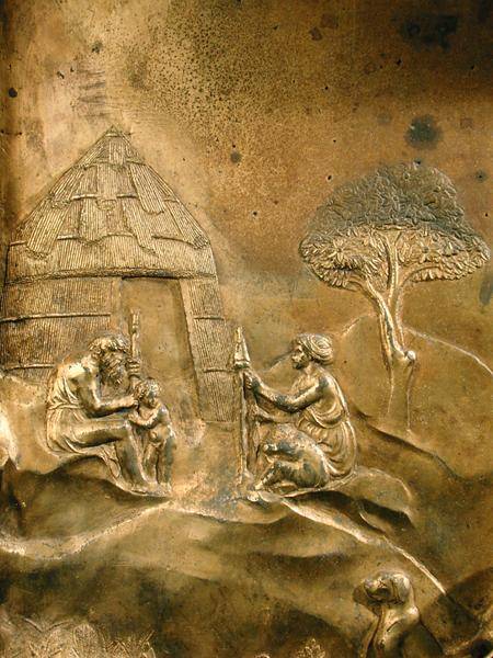 The Story of Cain and Abel, detail from the original panel from the East Doors of the Baptistery a Lorenzo  Ghiberti