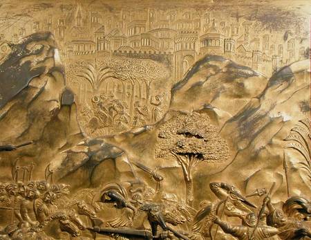 The Story of David and Goliath, background detail from the original panel from the East Doors of the a Lorenzo  Ghiberti