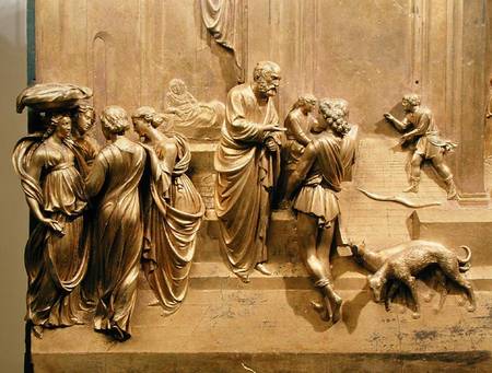 The Story of Jacob and Esau, detail from the original panel from the East Doors of the Baptistery a Lorenzo  Ghiberti