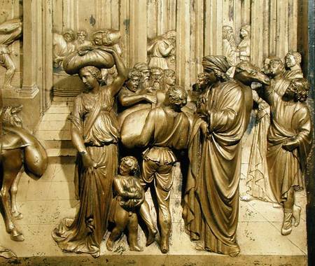 The Story of Joseph, detail from the original panel from the East Doors of the Baptistery a Lorenzo  Ghiberti