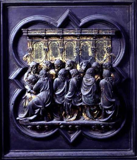 The Last Supper, twelfth panel of the North Doors of the Baptistery of San Giovanni a Lorenzo  Ghiberti