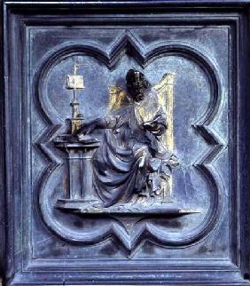 St Ambrose, panel E of the North Doors of the Baptistery of San Giovanni