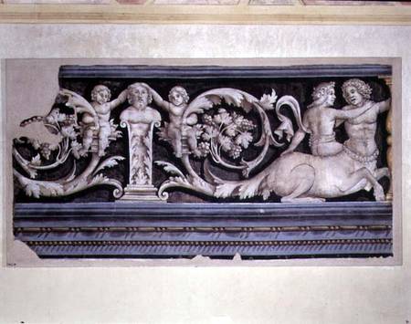 Fragment of a fresco with mythological decoration a Lorenzo Leonbruno