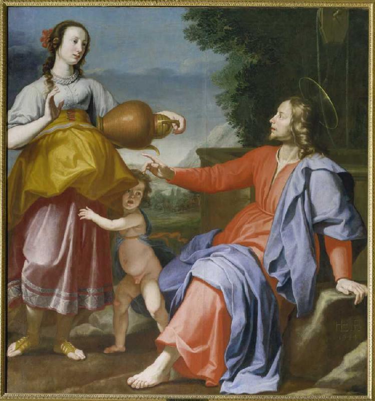 Christ and the Samariterin at the fountain a Lorenzo Lippi