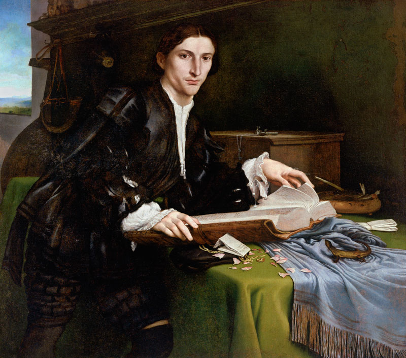 Lotto / Young Man in his Study / c.1527 a Lorenzo Lotto