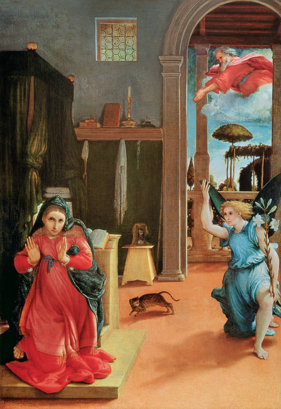 The Annunciation a Lorenzo Lotto