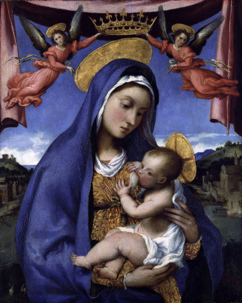 L.Lotto / Mary Nursing Child / c.1529 a Lorenzo Lotto