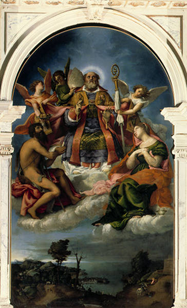 L.Lotto / St. Nicholas in glory a Lorenzo Lotto