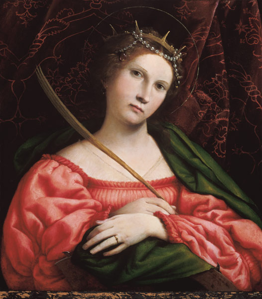 Saint Katharina. a Lorenzo Lotto