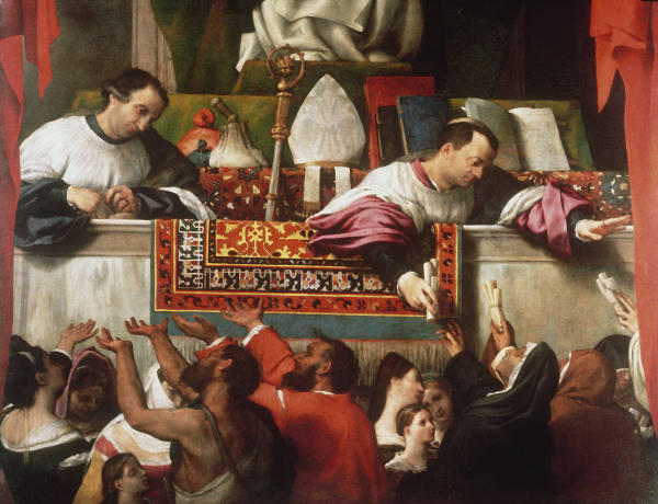 Lorenzo Lotto / St. Antony giving alms a Lorenzo Lotto
