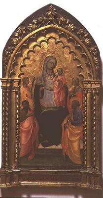 Madonna and Child with Saints (tempera on panel) a Lorenzo  Monaco