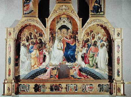 The Coronation of the Virgin (tempera & gold leaf on panel) a Lorenzo  Monaco