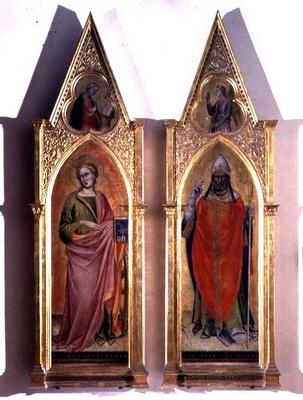 St. Catherine and St. Callixtus (tempera on panel) a Lorenzo  Monaco