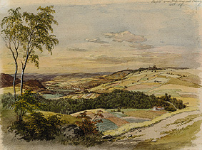 View of the Stuffenberg to Kissingen a Lorenzo Quaglio il Giovane
