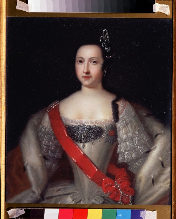 Portrait of Princess Anna Leopoldovna (1718-1746), tsar's Ivan VI mother a Louis Caravaque