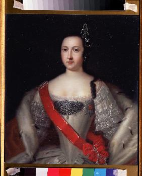 Portrait of Princess Anna Leopoldovna (1718-1746), tsar's Ivan VI mother