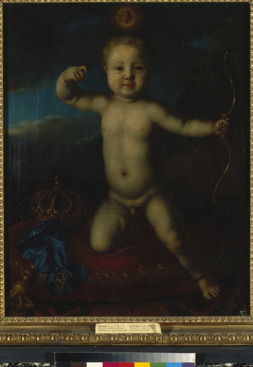 Portrait of Tsarevich Peter Petrovich of Russia (1715-1719) as Cupid a Louis Caravaque