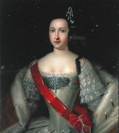 Portrait of Princess Anna (1718-46), the Mother of Emperor Ivan VI (1740-64) a Louis Caravaque