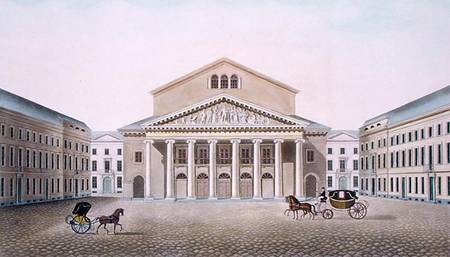Theatre Royal, Brussels, from 'Choix des Monuments, Edifices et Maisons les plus remarquables du Roy a Louis Damesme