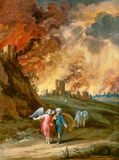 Lot and His Daughters Leaving Sodom a Louis de Caullery