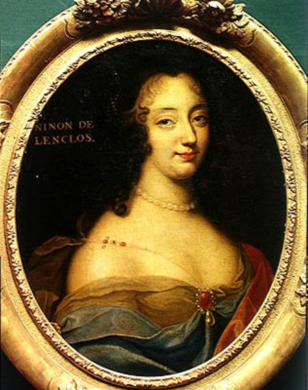 Portrait of Ninon de Lenclos (1620-1705) a Louis Ferdinand Elle