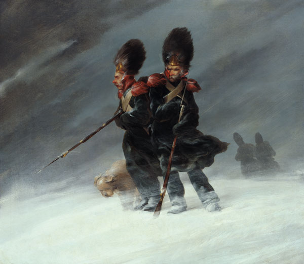 Grenadiers in the snow a Louis Ferdinand von Rayski