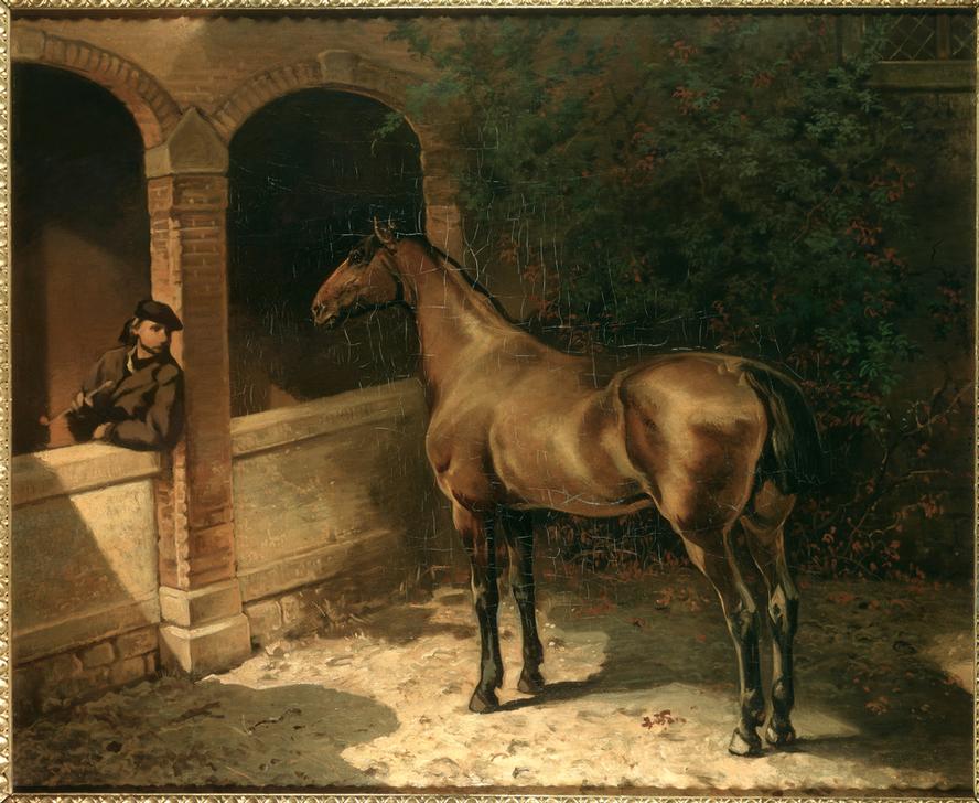 Horse and smoker a Louis Ferdinand von Rayski