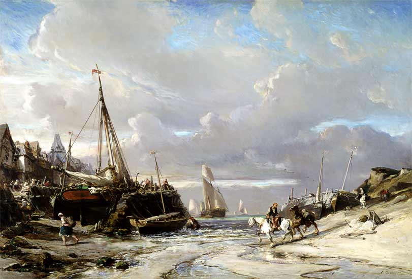 Port en Bretagne a Louis Gabriel Eugène Isabey