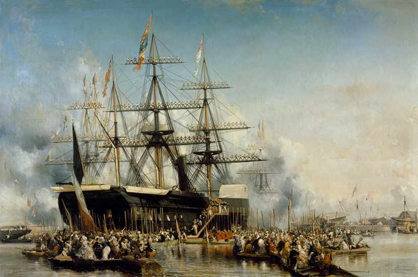 King Louis-Philippe (1830-48) Disembarking at Portsmouth, 8th October 1844 a Louis Gabriel Eugène Isabey