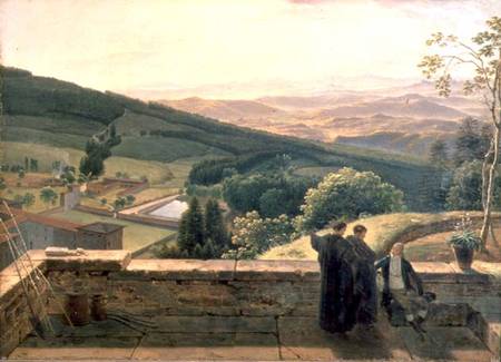 View of Vallombrosa, near Florence a Louis Gauffier