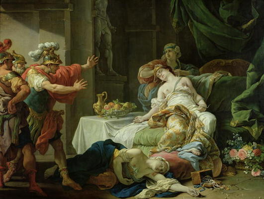 The Death of Cleopatra, 1755 (oil on canvas) a Louis Jean Francois I Lagrenee