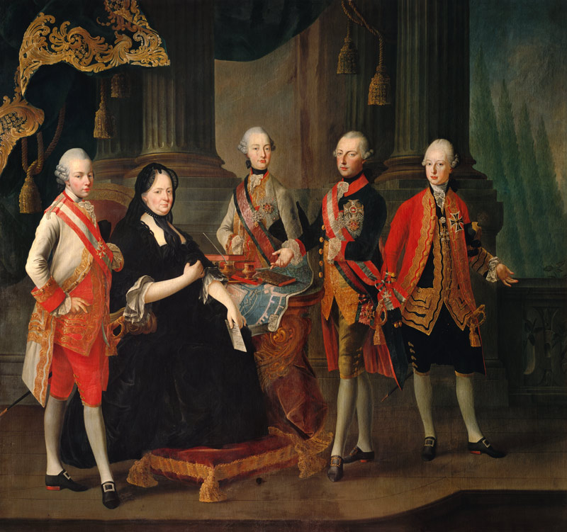 Maria Theresia with four sons a Louis Joseph Maurice
