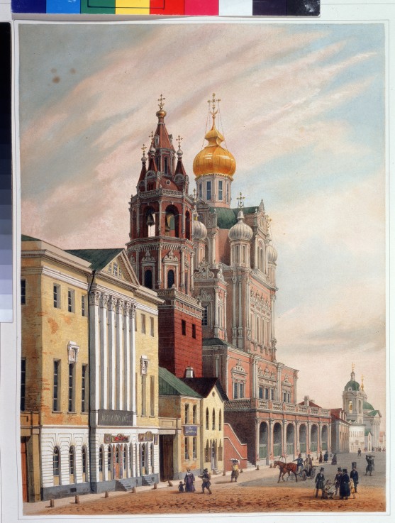 The Church of the Dormition of the Theotokos at the Pokrovka Street in Moscow a Louis Jules Arnout