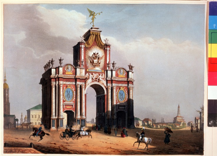 The Red Gates in Moscow a Louis Jules Arnout