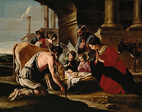 The adoration of the shepherds a Louis Le Nain