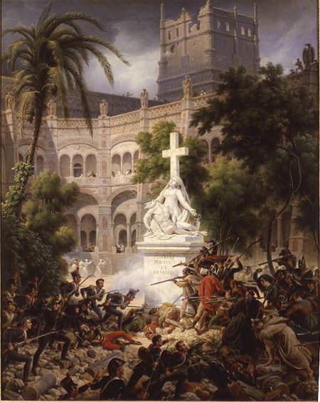 Assault on the Monastery of San Engracio in Zaragoza, 8th February 1809 a Louis Lejeune