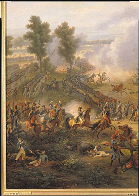 The Battle of Marengo, detail of Napoleon Bonaparte (1769-1821) and his Major a Louis Lejeune