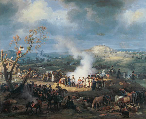 Napoleon (1769-1821) Visiting a Bivouac on the Eve of the Battle of Austerlitz, 1st December 1805 a Louis Lejeune