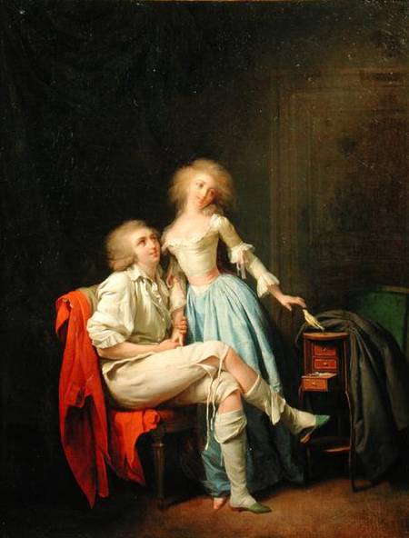 Couple with an Escaped Bird a Louis-Léopold Boilly