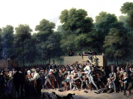 The Distribution of Food and Wine on the Champs-Elysees a Louis-Léopold Boilly
