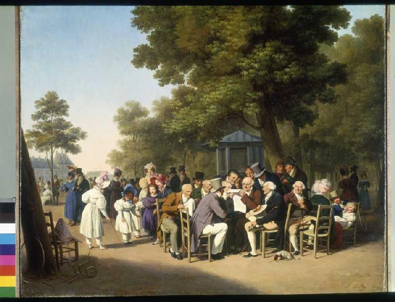 The leisure politicians into the Tuillerien in Paris. a Louis-Léopold Boilly