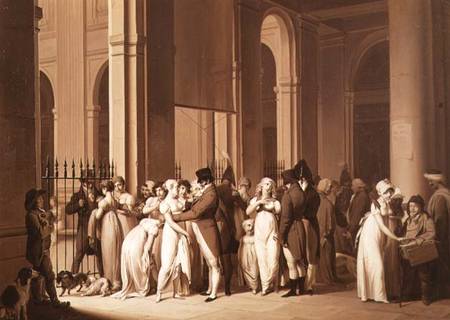 The Galleries of the Palais Royal, Paris a Louis-Léopold Boilly
